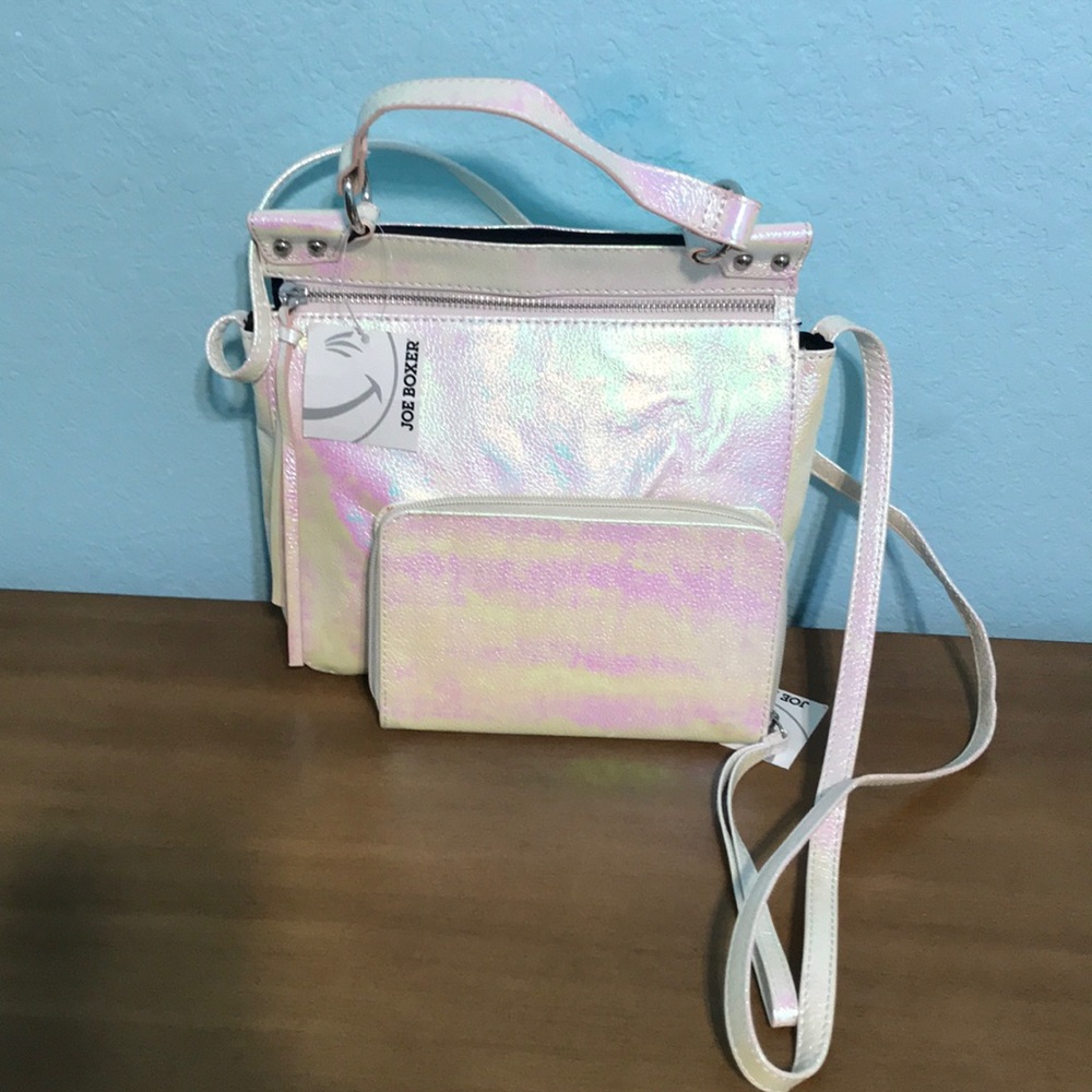 Joe boxer translucent crossbody and wallet